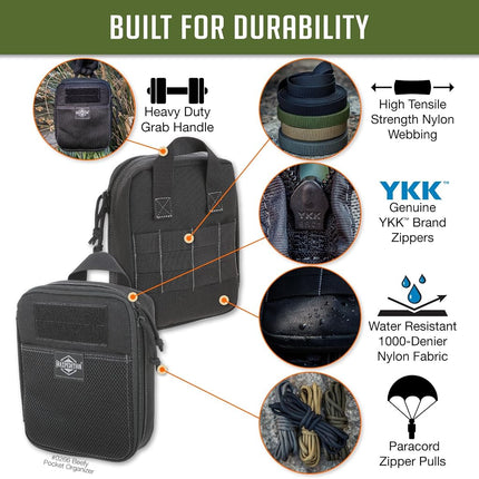 Maxpedition 0266B Gear Beefy Pocket Organizer, Black