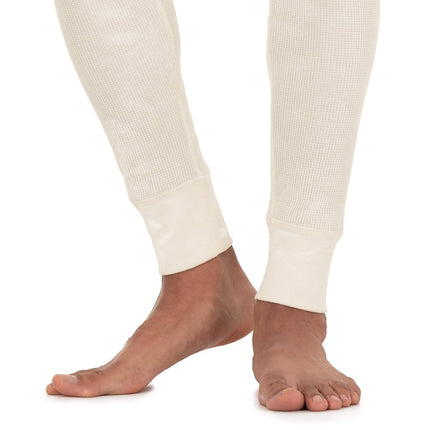 Pantalón largo térmico de gofre prémium reciclado para hombre Fruit of the Loom (paquetes de 1, 2, 3 y 4 unidades), pijama, negro/natural, 5XL (paquete de 2)