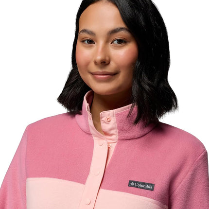 Columbia womens Benton Springs 1/2 Snap Pullover, Pink Sand/Rosette, 1x