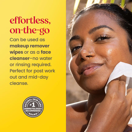 Burt's Bees Facial Cleansing Towelette Wipes for Normal Skin with White Tea Extract, 30 Counts (Package May Vary)