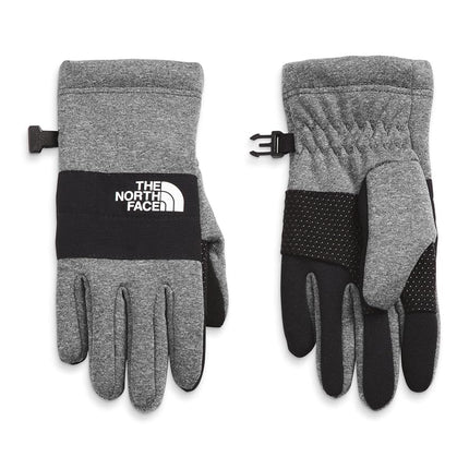 THE NORTH FACE Kids' Sierra Fleece Etip Glove | Touchscreen Compatible, Silicone Gripper Dots, Pairing Clip, TNF Medium Grey Heather, XX-Small