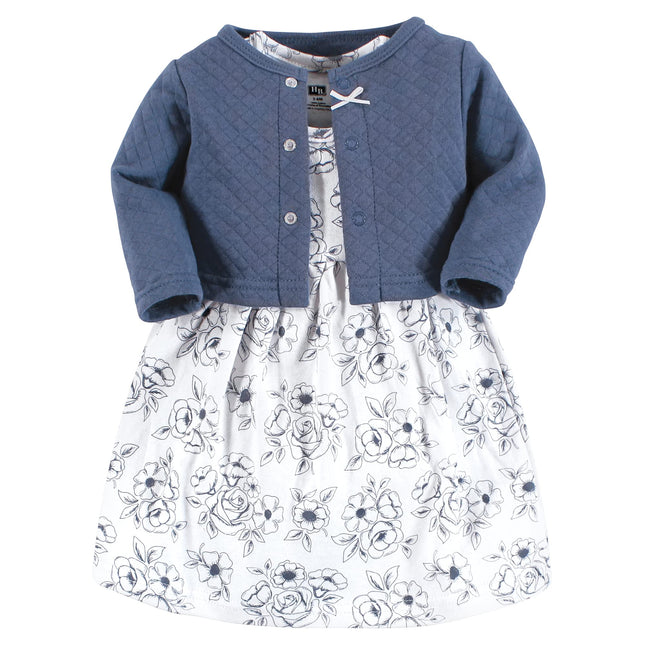 Hudson Baby Girls' One Size Quilted Cardigan and D