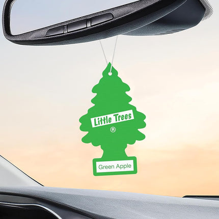 Little Trees Car Air Freshener I Hanging Tree Provides Long Lasting Scent for Auto or Home I Green Apple, 6-Packs (4 Count)