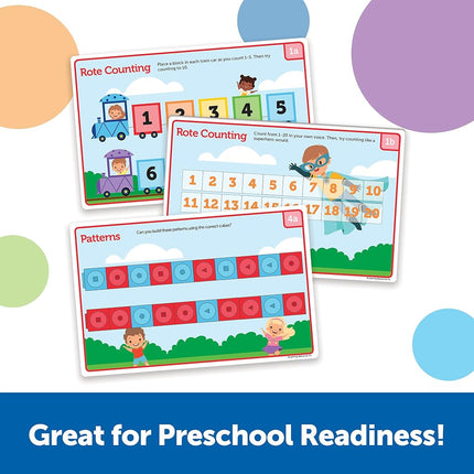 Learning Resources MathLink Cubes Preschool Math Activity Set - 115 Pieces, Ages 3+ Preschool STEM Activities, Math Activity Set and Games for Kids, Preschool Learning Activities, Homeschool Essentials