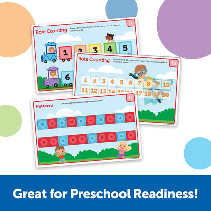 Learning Resources MathLink Cubes Preschool Math Activity Set - 115 Pieces, Ages 3+ Preschool STEM Activities, Math Activity Set and Games for Kids, Preschool Learning Activities, Homeschool Essentials