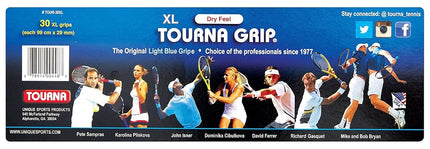 Tourna Unique Tour Blau Overgrip (Pack of 30) - Blue, One Size/X-Large