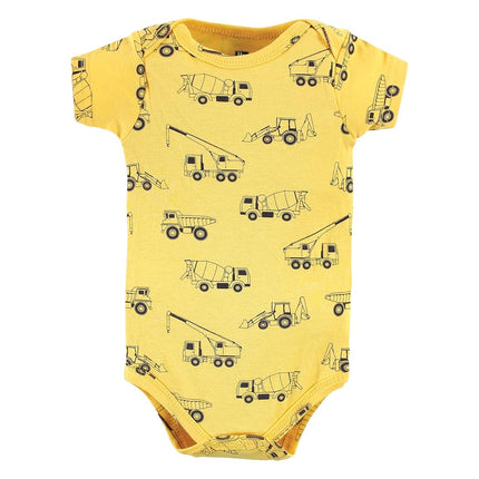 Hudson Baby Baby Cotton Bodysuits, Construction, 0-3 Months