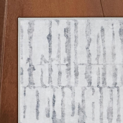 Wyatt & Ash Dream Mink Washable Rug Strata Texture Biege/Cream Abstract 5'3" x 7'5" Area Rug