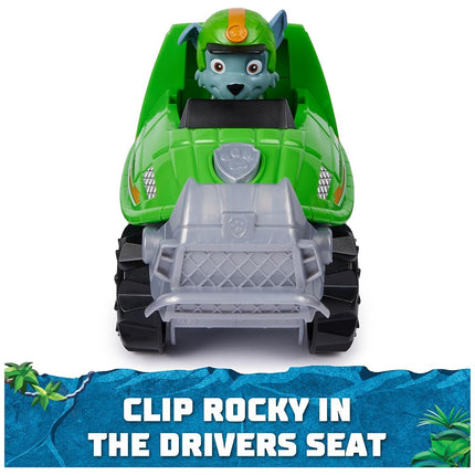 PAW Patrol Jungle Pups, Rocky Snapping Turtle Vehicle, Toy Truck with Collectible Action Figure, Kids Toys for Boys & Girls Ages 3 and Up