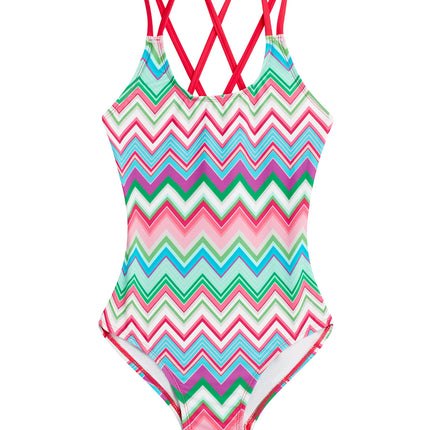 Kanu Surf Girls' Reese UPF 50 Beach Sport Criss-Cr