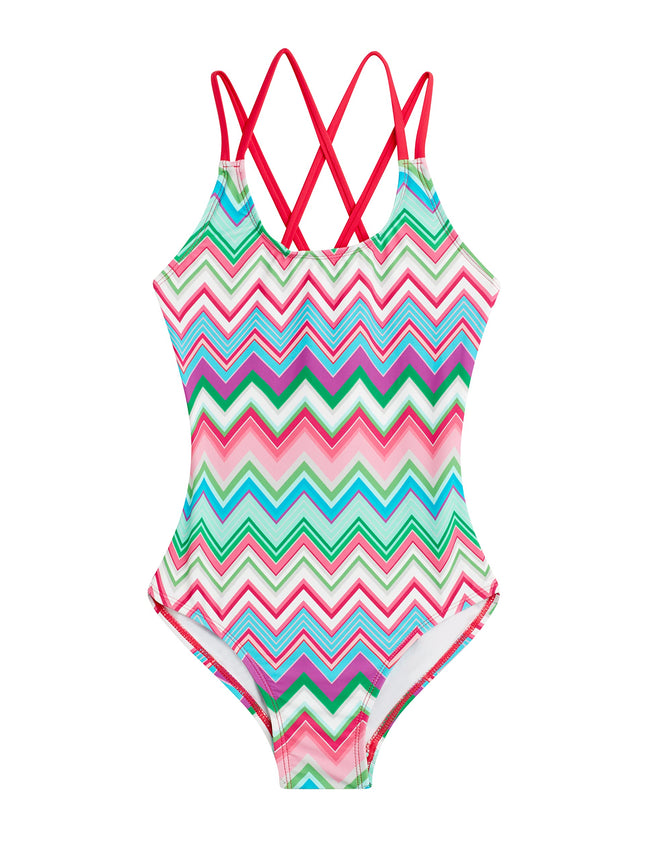 Kanu Surf Girls' Reese UPF 50 Beach Sport Criss-Cr