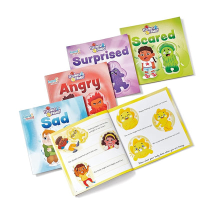 hand2mind Feelings Family Core Emotions Book Set, Social Emotional Books for Kids, Calm Down Corner Supplies, Preschool Learning Activities, Calming Corner Classroom, Toddler Easter Basket Stuffers