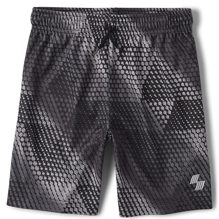 The Children's Place Short de basketball en maille imprimée pour garçons, lot de 2, taille M