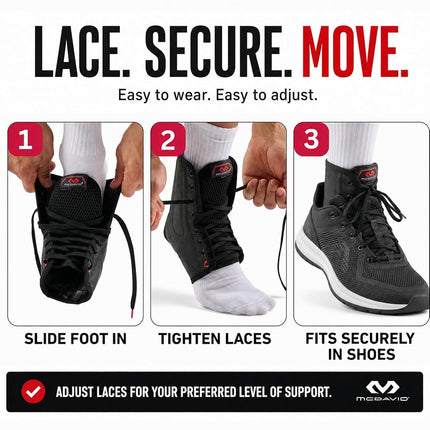 McDavid Lightweight Ankle Brace (Black, X-Small)