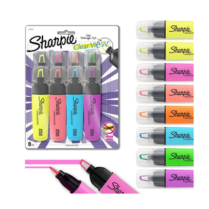 Sanford Sharpie Clear View Tanque Resaltadores 8/Paquete-Surtido