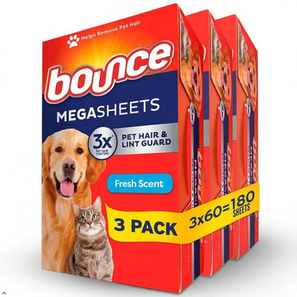 Bounce Pet Hair and Lint Guard Mega Fabric Softene
