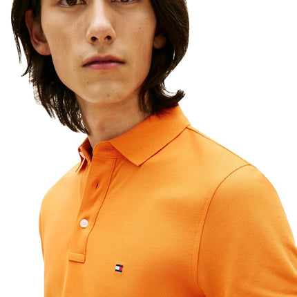 Tommy Hilfiger Men's Slim Fit Short Sleeve Stretch Polo Shirt, L