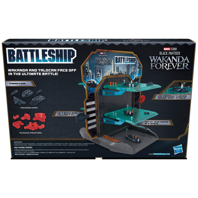 Battleship: Marvel Studios' Black Panther Wakanda Forever Edition, 3D Strategy Game for Ages 7+, 2-Player Board Game