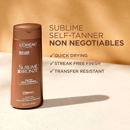 Lotion Autobronzante Illuminatrice Sublime Bronze de L'Oréal Paris, 200 ml