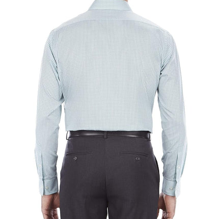 Van Heusen Men's Dress Shirt Regular Fit Flex Collar Check, Vert, 18.5" Neck 36"-37" Sleeve