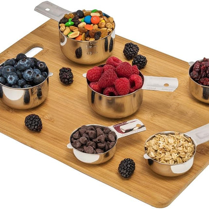 Hudson Essentials Stainless Steel Measuring Cups Set (6 Piece Set)
