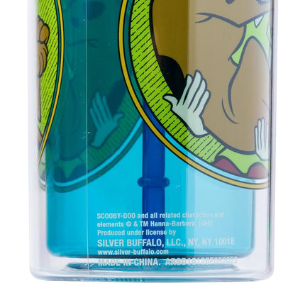 Silver Buffalo Scooby Doo and Shaggy Plastic Tall Cold Cup with Lid and Straw, 20 Ounces