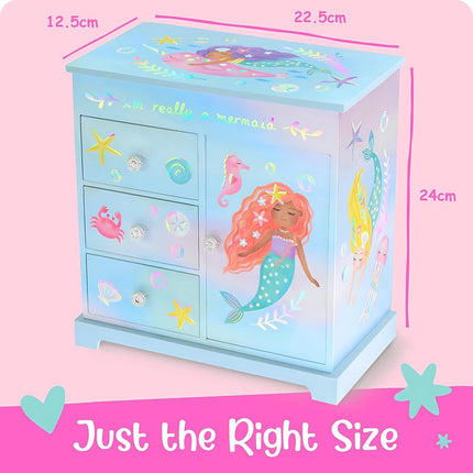 Giggle & Honey® Musical Mermaid Jewellery Box for Girls