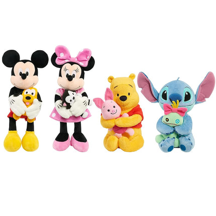 Disney Classics Lil Friends Mickey Mouse and Pluto 11.5-inch Large Plushie Stuffed Animal, Kids Toys for Ages 2 Up by Just Play