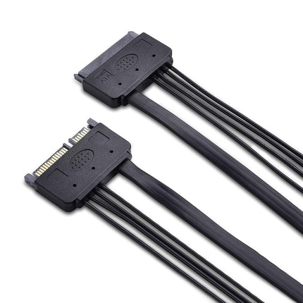 Cable Matters(2-Pack SATA 22-Pin (7+15) Power & Data Extension Cable - 20 Inches