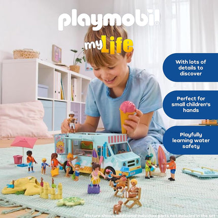 Playmobil | Vacation on the Beach | Family Fun on the Beach | Toy from 4 Years | Gift for Children | Encourages Creativity & Role Play | Beach Adventure with Figures & Accessories | 71906