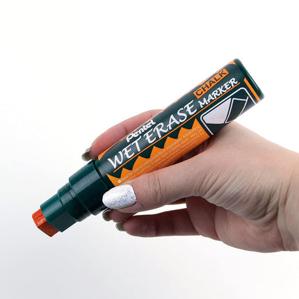 Pentel Arts Wet Erase Chalk Marker, Jumbo Tip, Orange Ink, Box of 12 (SMW56-F)