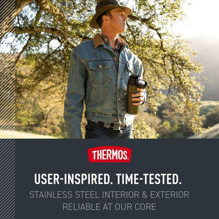 Thermos Stainless King 24 Ounce Drink Bottle, Stainless Steel, SK4000STTRI4