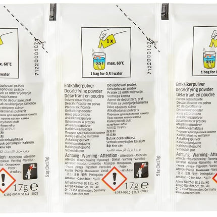 KÄRCHER Descaling Powder, 6 x 17 g Each, White