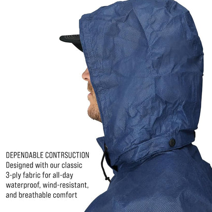FROGG TOGGS Men's Standard Classic All-Sport Waterproof Breathable Rain Suit, Mo Elements/Blacktip/Black, Large