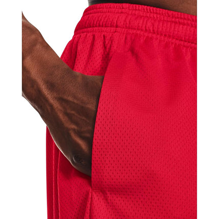 Under Armour Mens Ua Tech Mesh Gym Shorts With Complete Ventilation, Versatile For Training, Running And Working Out, Red, M EU