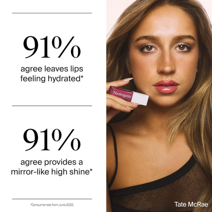 Neutrogena Hydro Boost Tinted Lip Oil with Hyaluronic Acid, Hydrating and Nourishing Lip Oil for Fuller Looking Lips, Ruby Red, .2 fl. Oz