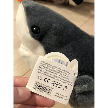 Wild Republic Great White Shark Plush Stuffed Animal Toy, Gifts for Kids, Cuddlekins 20 Inches