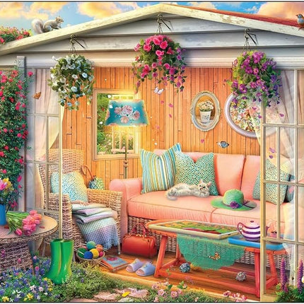 Buffalo Games - Country Life - Escape to The Shed - 1000 Piece Jigsaw Puzzle