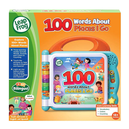 LeapFrog 100 Words About Places I Go Learning Book, Pre School for Kids, Musical Learning Toy With Objects and People, Educational Toy With Facts and Sound Effects, Ages 18 Months +