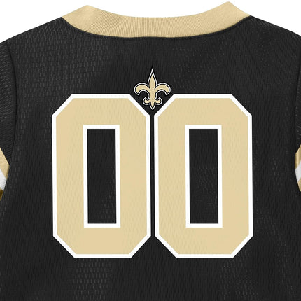 Gerber NFL New Orlean Saints Team Jersey Bodysuit, Black/Gold New Orlean Saints, 0-3 Months