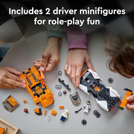 LEGO Speed Champions McLaren Solus GT and McLaren F1 LM 76918; Building Toy Set for Car Enthusiasts and Kids Aged 9+ (581 Pieces)