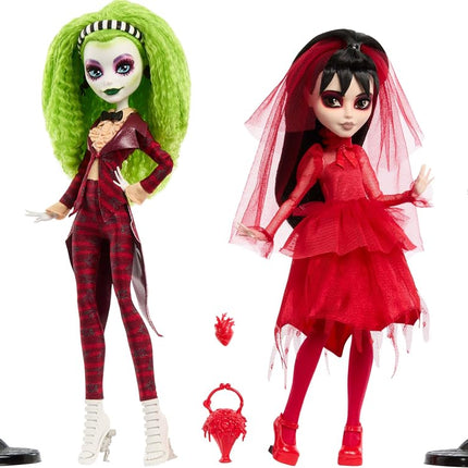 Monster High SKULLECTOR Beetlejuice Beetlejuice Doll 2 Pack Betelgeuse and Lydia Deetz Collectible Figures with Accessories and Display Packaging HYV96