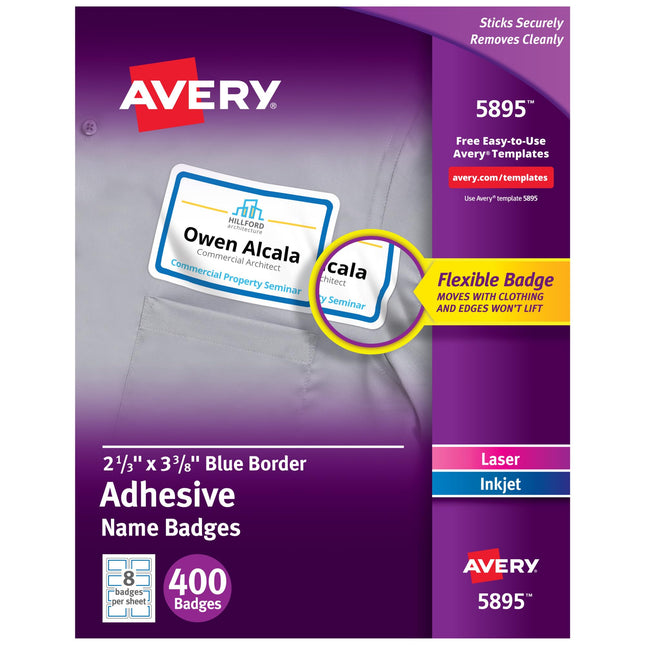 Avery Premium Personalized Name Tags, Print or Wri