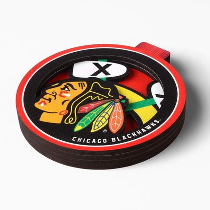 YouTheFan NHL Chicago Blackhawks 3D Logo Series Ornament