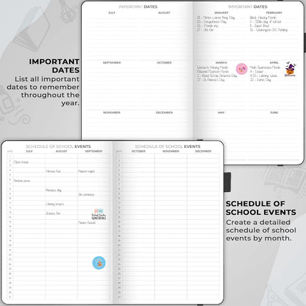 Clever Fox Teacher Planner – School Year Planner with Calendars & Lesson Plans – Teacher Plan Book for Classroom & Homeschool Organization - Undated, A5 Size, Hardcover (Black), CFTP