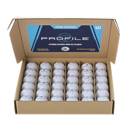 Wilson Golf Balls Prime Distance Profile, 36-Pack, White, WGWR76000