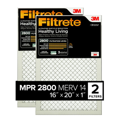 Filtrete 16x20x1 Air Filter, MPR 2800, MERV 14, He