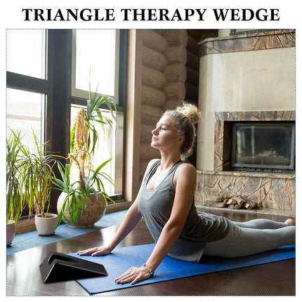 Suzile Mobilization Wedge 7.9 x 4.1 x 2 Inch Triangle Therapy Non Slip Silicone Wedge Pillow Sturdy Support for Relieve Spinal Pain Rehabilitation Tool (Pink)
