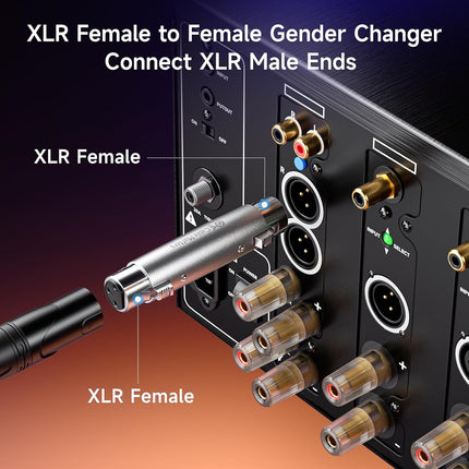 Cable Matters 2-Pack XLR to XLR Gender Changer Adapter - Female to Female