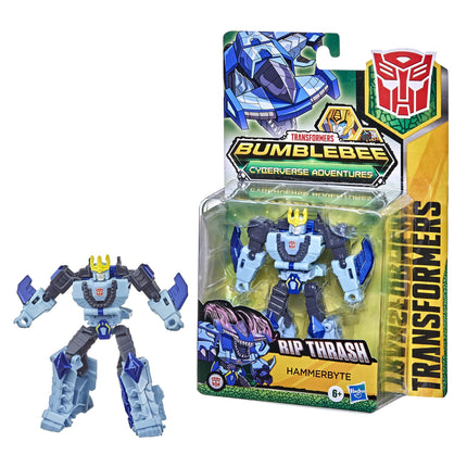 Transformers Toys Bumblebee Cyberverse Adventures Dinobots Unite Figura de ataque de acción Hammerbyte clase guerrero, 6 años en adelante, 13.7 cm